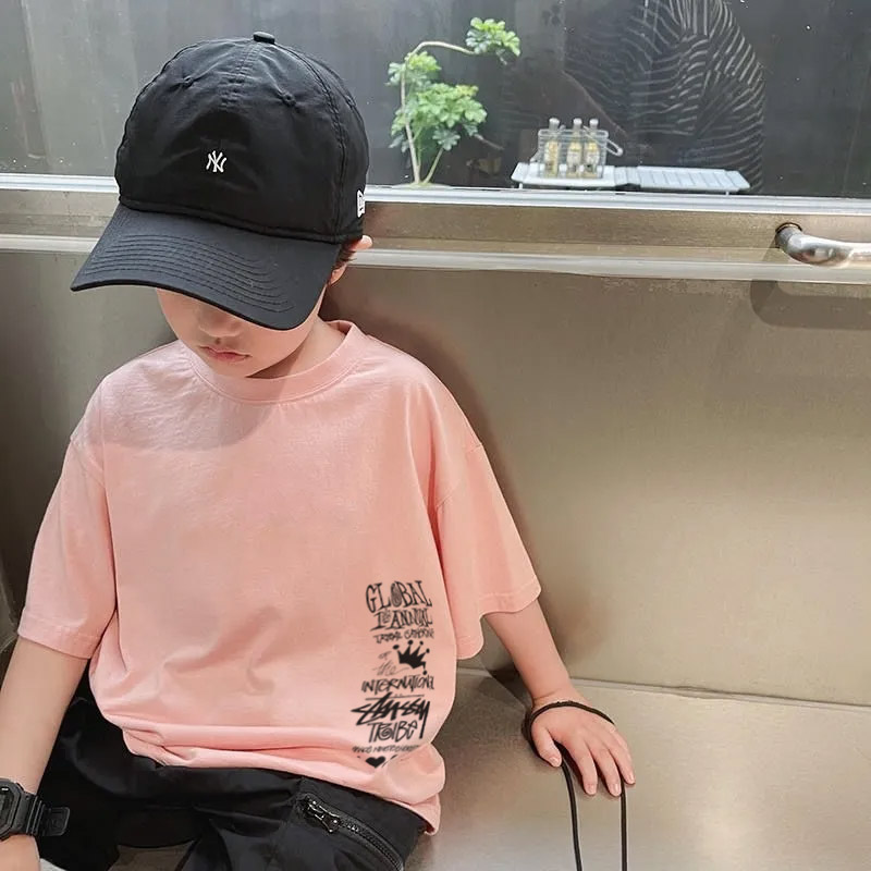 【90-160cm】着回し最強 爆売れ中 カジュアル プリント 着やすい  男の子 半袖 Ｔシャツ
