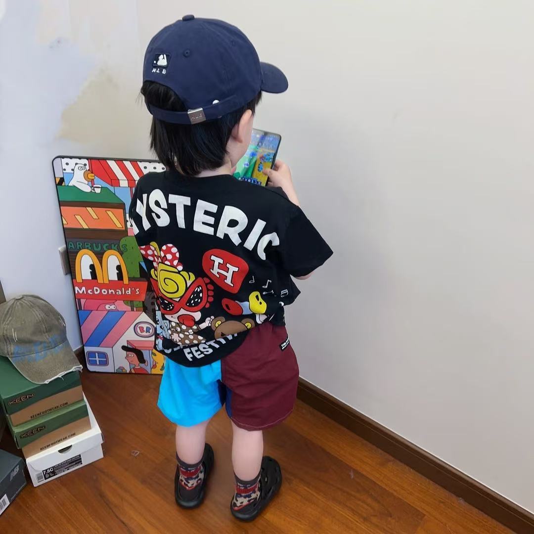 【100-160cm】目を奪われる 売れ筋 プリント カジュアル 着やすい 男の子 半袖 Ｔシャツ