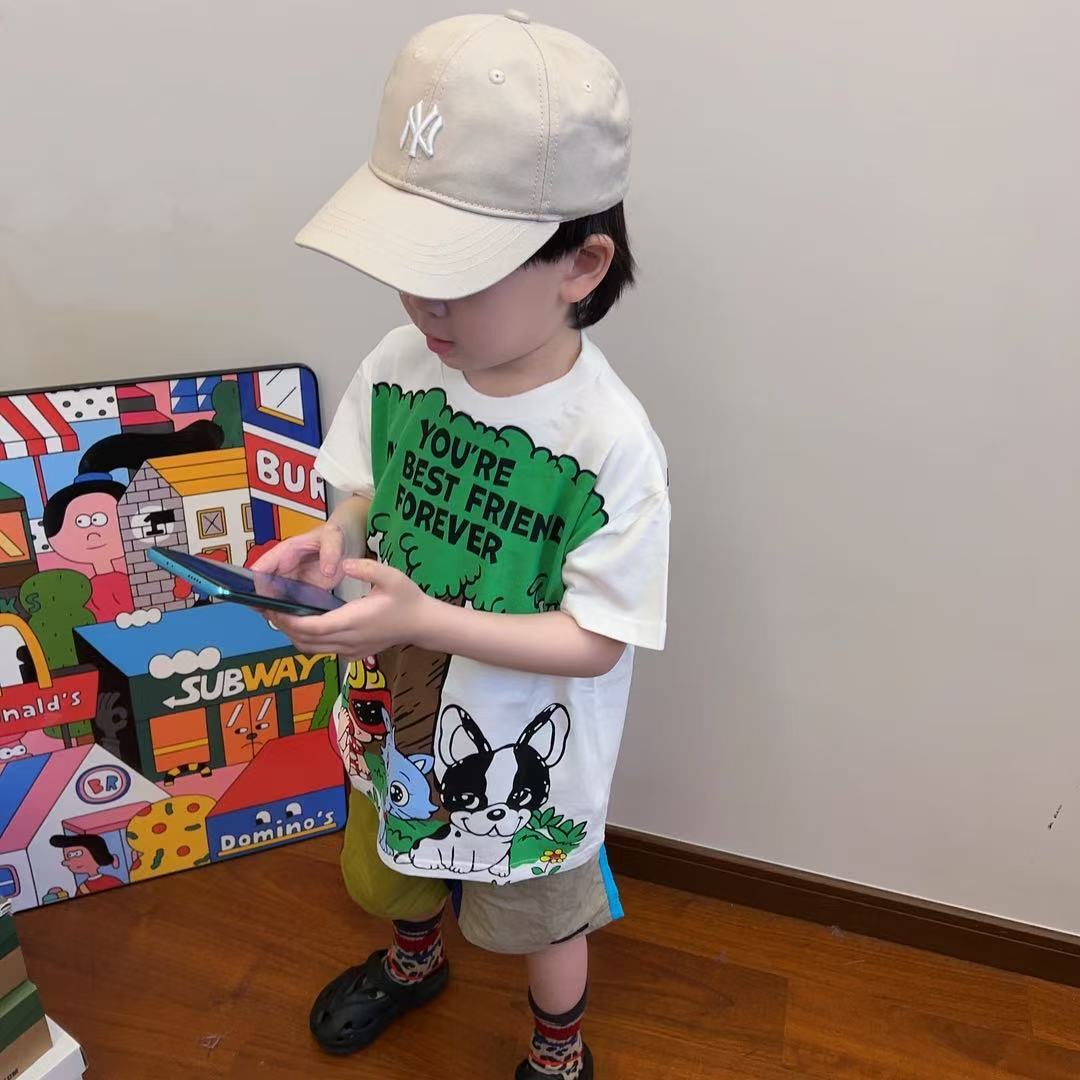 【100-160cm】目を奪われる 売れ筋 プリント カジュアル 着やすい 男の子 半袖 Ｔシャツ