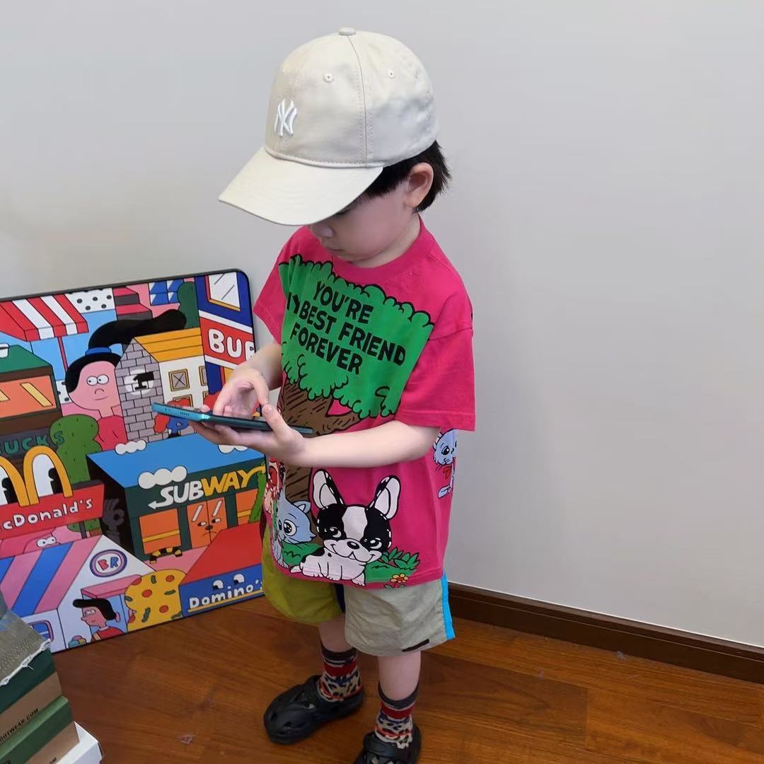 【100-160cm】目を奪われる 売れ筋 プリント カジュアル 着やすい 男の子 半袖 Ｔシャツ