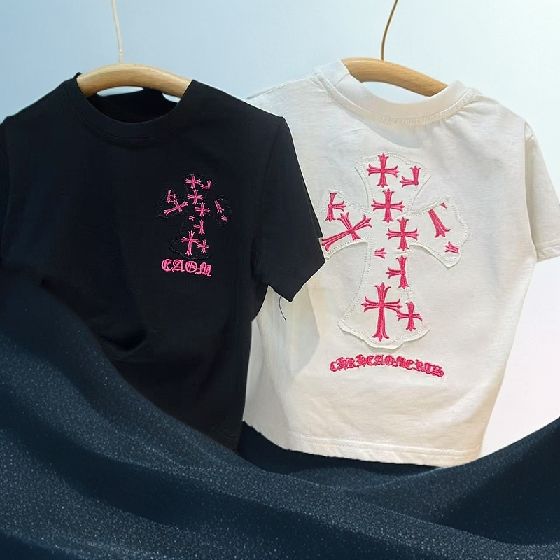 【80-140cm】絶対後悔しない 品質満点 カジュアル 着心地良い 刺繍 半袖Ｔシャツ