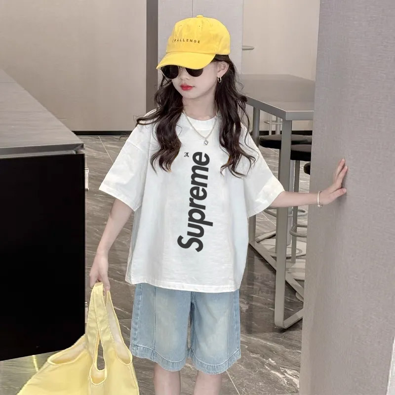 【90-160cm】人気爆発中 爆売れ中 アルファベット シンプル  女の子 半袖 Ｔシャツ