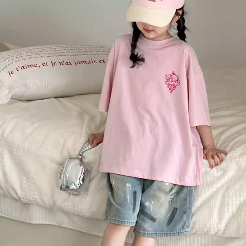 【90-160cm】トレンド感満点 爆売れ中 可愛い トレンド お出かけに 女の子 半袖 Ｔシャツ
