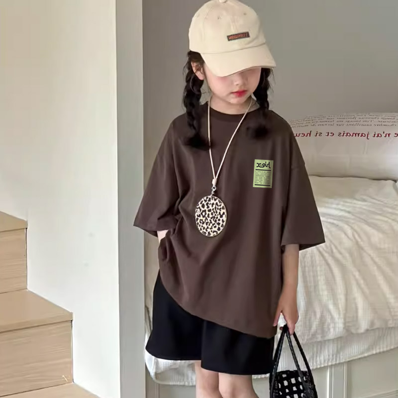 【90-160cm】リラックス感ある 大人気 プリント カジュアル 快適 女の子 半袖 Ｔシャツ