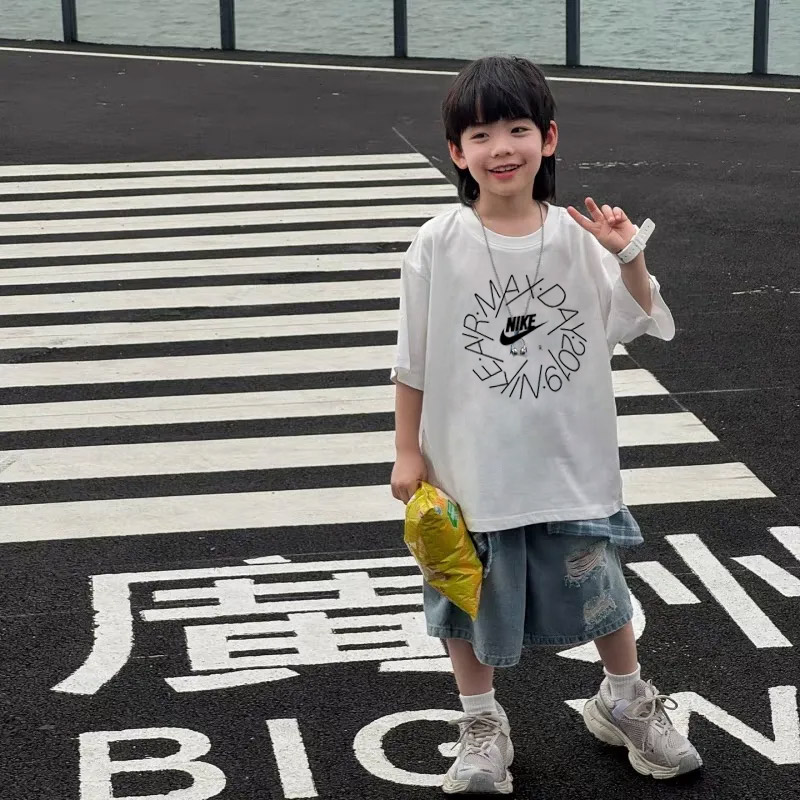 【90-160cm】リラックス感ある 大活躍 カジュアル 着やすい 男の子 半袖 Tシャツ