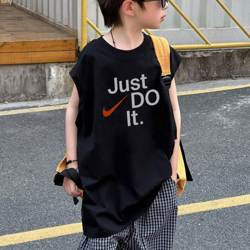 【90-160cm】カッコイイ 人気筋商品 快適 通気性  男の子 ノースリーブ タンクトップ
