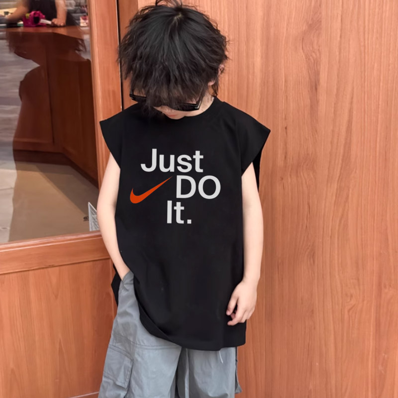 【90-160cm】カッコイイ 人気筋商品 快適 通気性  男の子 ノースリーブ タンクトップ