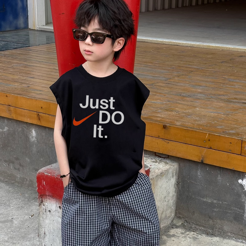 【90-160cm】カッコイイ 人気筋商品 快適 通気性  男の子 ノースリーブ タンクトップ