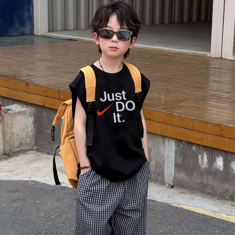 【90-160cm】カッコイイ 人気筋商品 快適 通気性  男の子 ノースリーブ タンクトップ