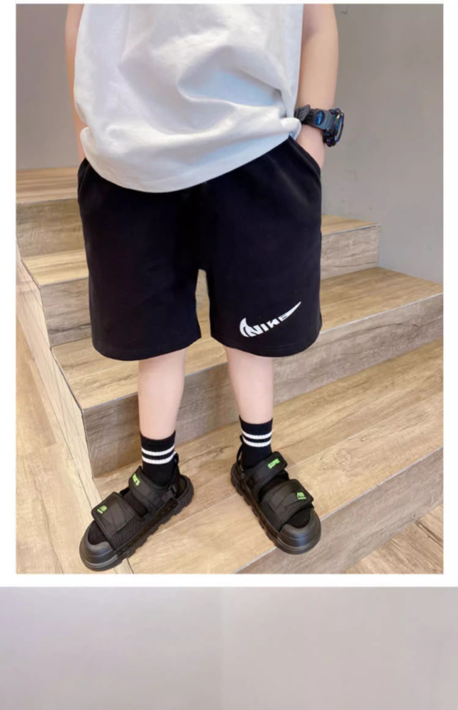 【90-160cm】二点セット リラックス感ある シンプル 涼しく快適 タンクトップ+ショートパンツ セットアップ
