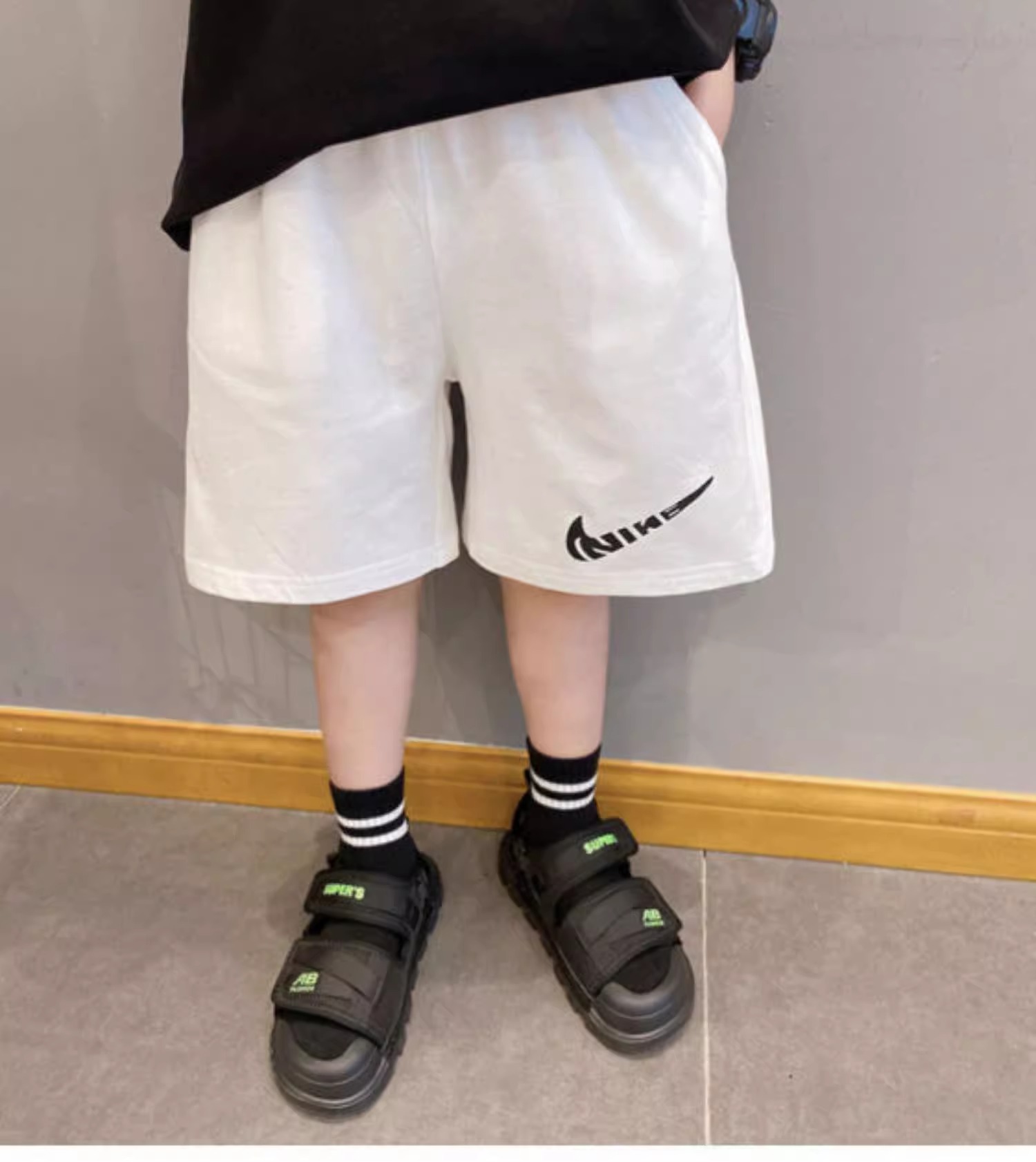 【90-160cm】二点セット リラックス感ある シンプル 涼しく快適 タンクトップ+ショートパンツ セットアップ