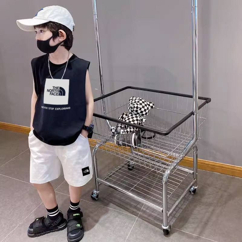 【90-160cm】二点セット 人気爆発中 売れ筋 カジュアル 男の子 タンクトップ+ショートパンツ セットアップ