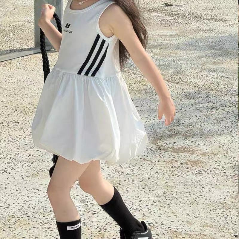【90-140cm】毎日着たくなる オシャレ きれいめ カジュアル 女の子 ノースリーブ ワンピース