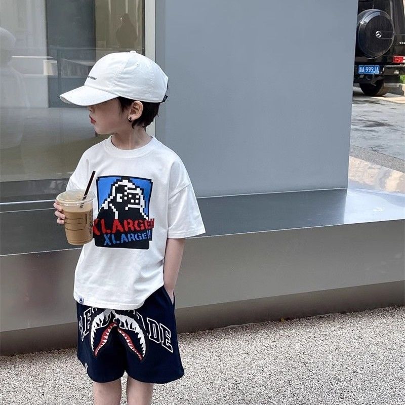 【90-160cm】気質満点 絶対欲しい トレンド  カジュアル  ゆったり 男の子 半袖 Ｔシャツ