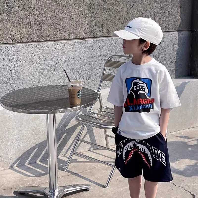 【90-160cm】気質満点 絶対欲しい トレンド  カジュアル  ゆったり 男の子 半袖 Ｔシャツ