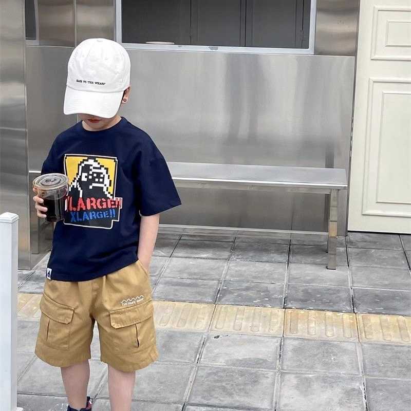 【90-160cm】気質満点 絶対欲しい トレンド  カジュアル  ゆったり 男の子 半袖 Ｔシャツ