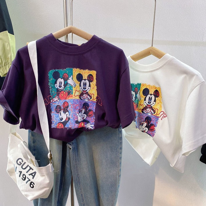 【90-160cm】口コミ高評価 売れ筋 カートゥーン カジュアル 合わせやすい 半袖 Ｔシャツ