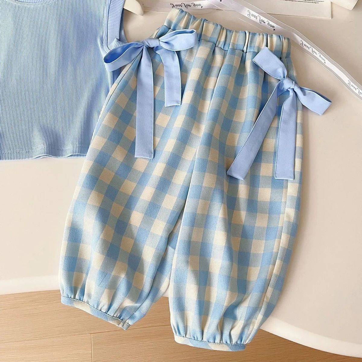 【90-160cm】二点セット 単品注文OK オシャレ 可愛い スウィート 女の子 タンクトップ＋パンツ セットアップ
