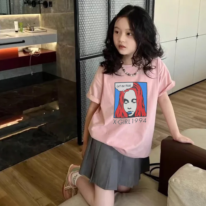 【90-160cm】人気爆発中 爆売れ中 トレンド  プリント 合わせやすい 女の子 半袖 Ｔシャツ