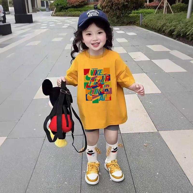 【90-160cm】デザイン満点 人気上昇中 トレンド  カジュアル  品質満点 女の子 半袖 Ｔシャツ