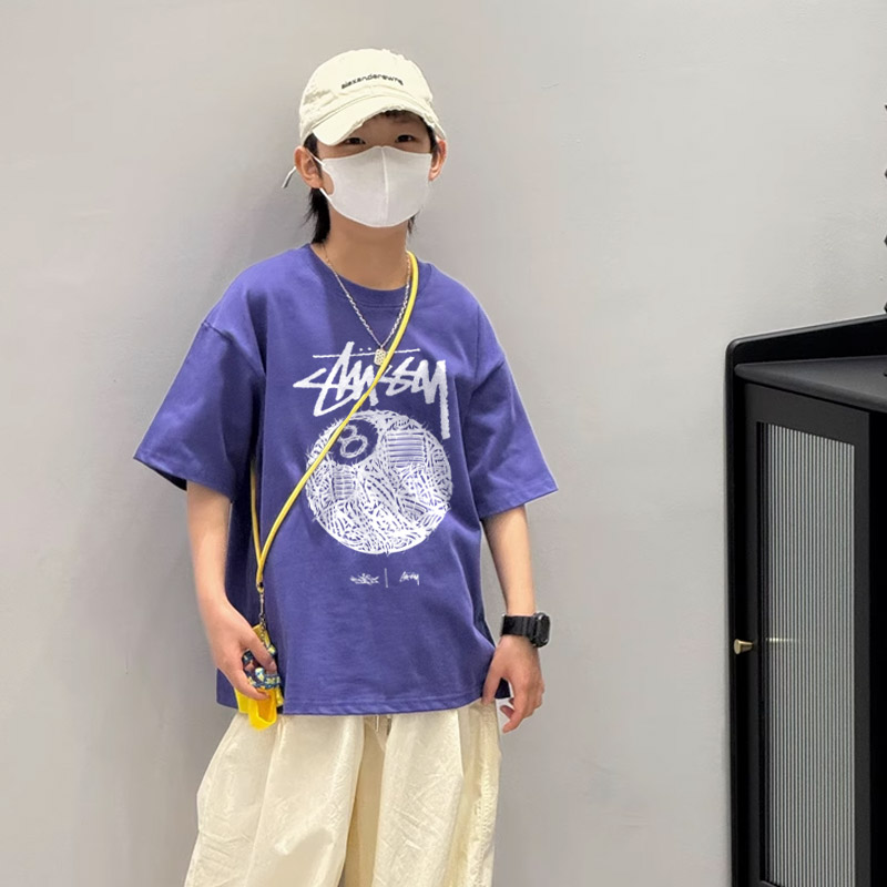 【90-160cm】見逃し厳禁 カッコイイ トレンド  ゆったり  合わせやすい 男の子 半袖 Ｔシャツ