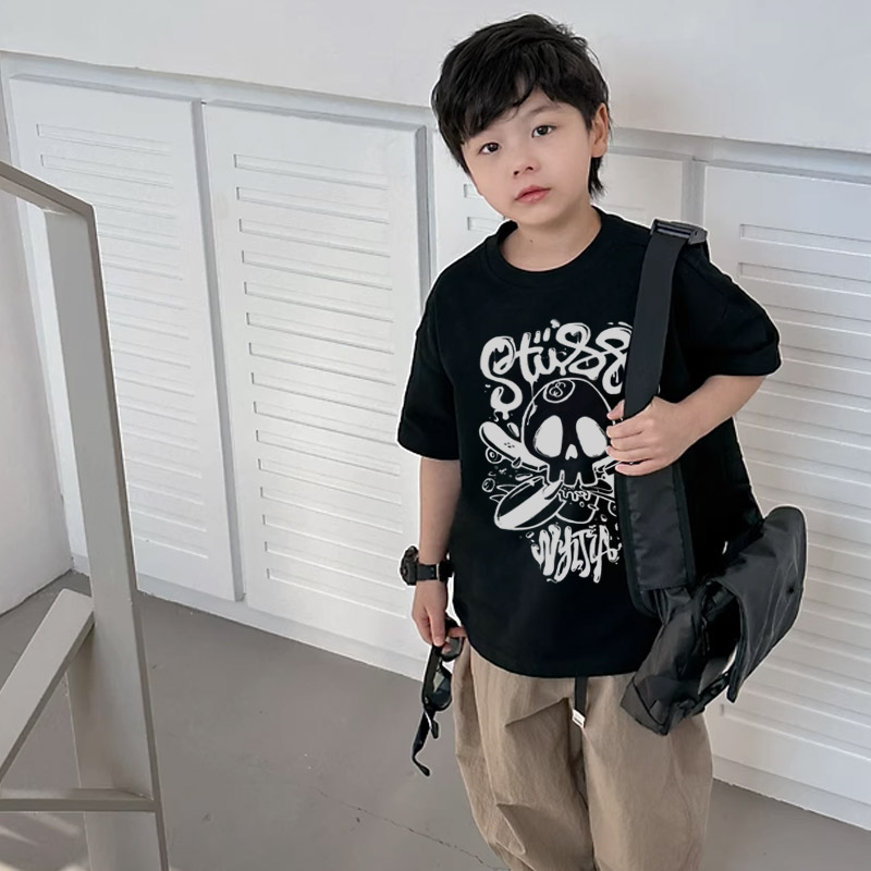 【90-160cm】絶対カッコイイ トレンド ファッション 着心地良い 男の子 半袖 Tシャツ