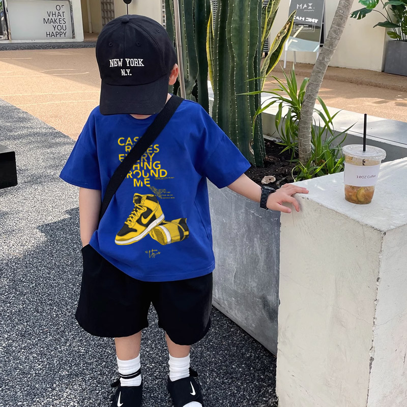 【90-160cm】カッコイイ トレンド 合わせやすい 着心地良い 男の子 半袖 Tシャツ