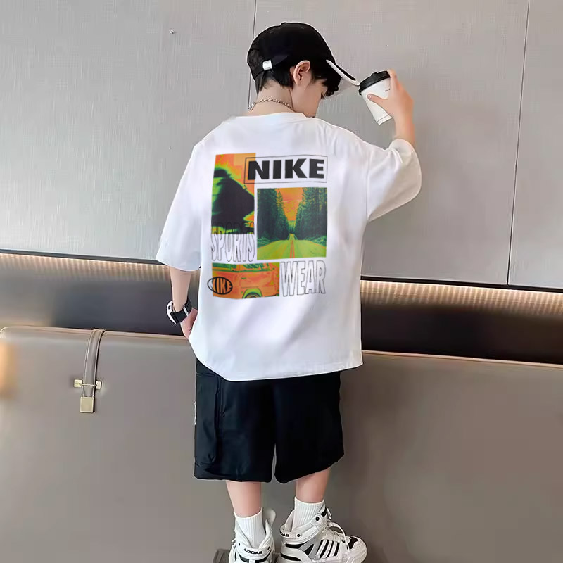 【90-160cm】リラックス感ある 大人気 カジュアル プリント 男の子 半袖 Tシャツ