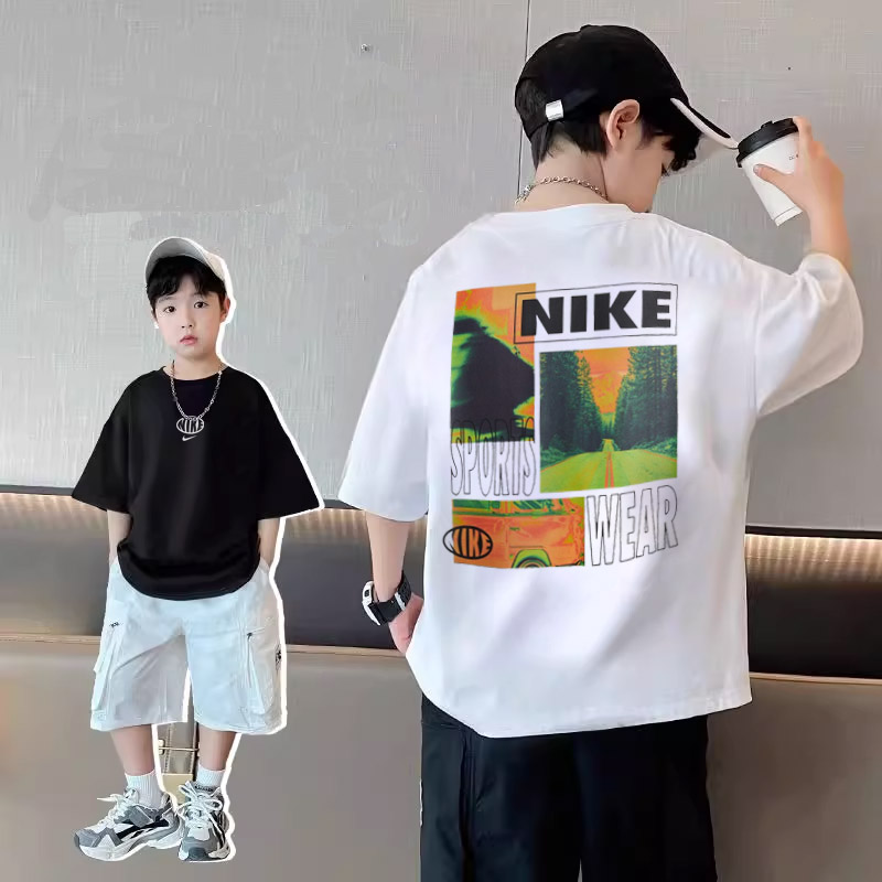 【90-160cm】リラックス感ある 大人気 カジュアル プリント 男の子 半袖 Tシャツ