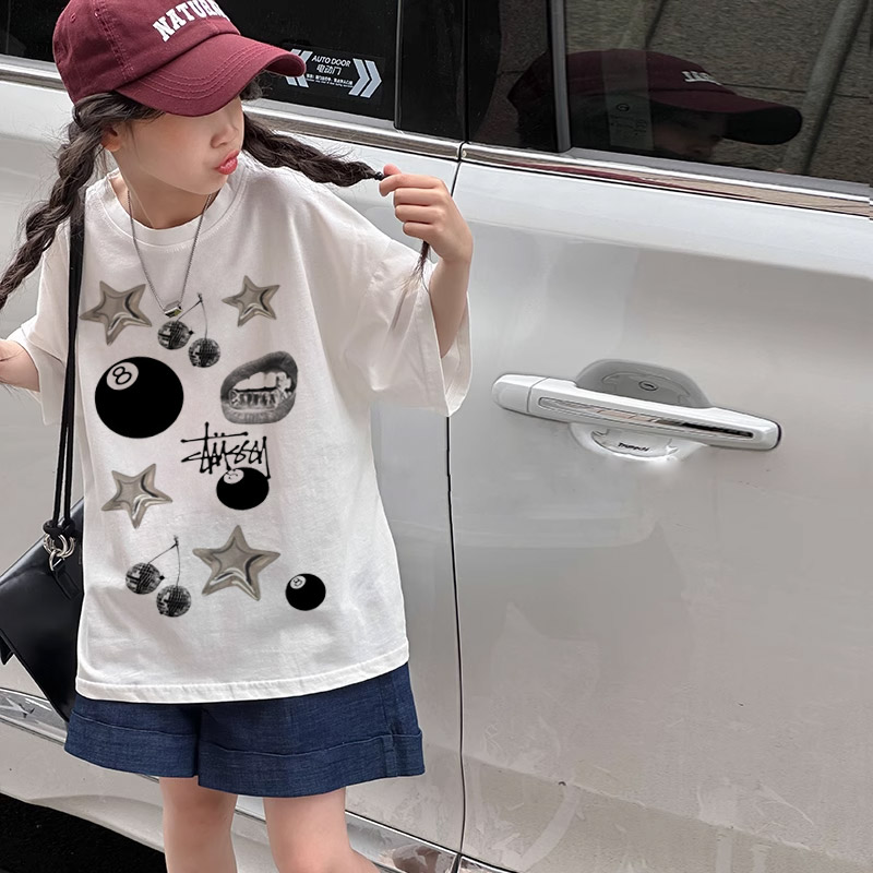 【90-160cm】オシャレ度高め 爆売れ中 カジュアル  着心地抜群 女の子 半袖 Ｔシャツ