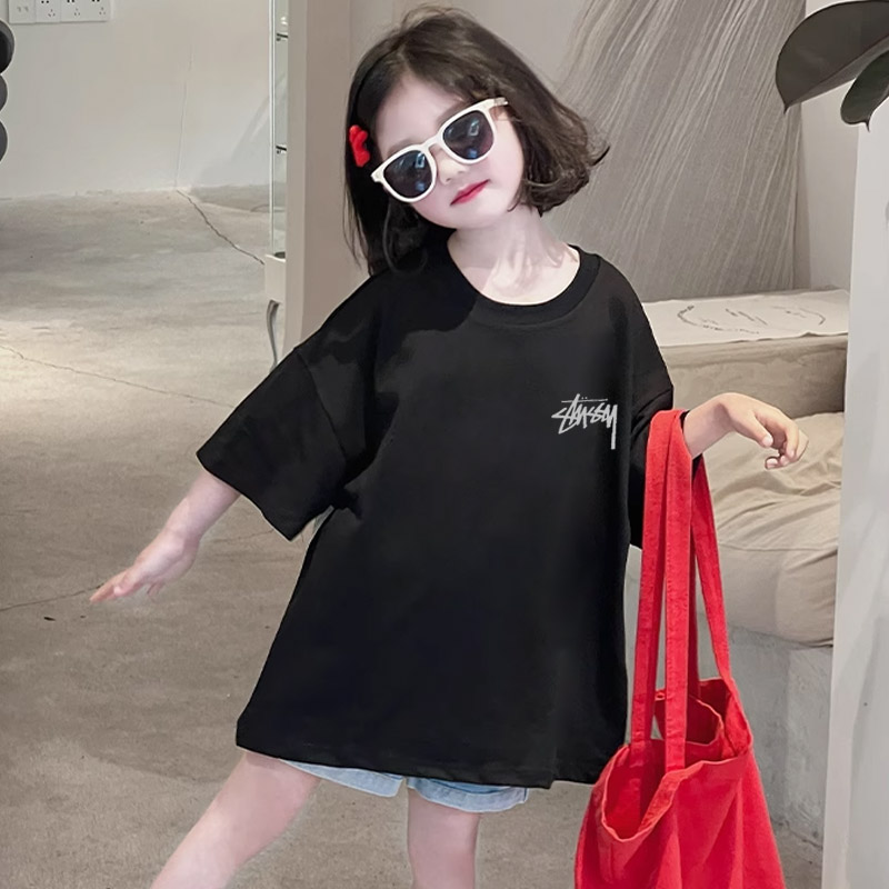 【90-160cm】オシャレ度高め 爆売れ中 トレンド 合わせやすい 快適 女の子 半袖 Ｔシャツ