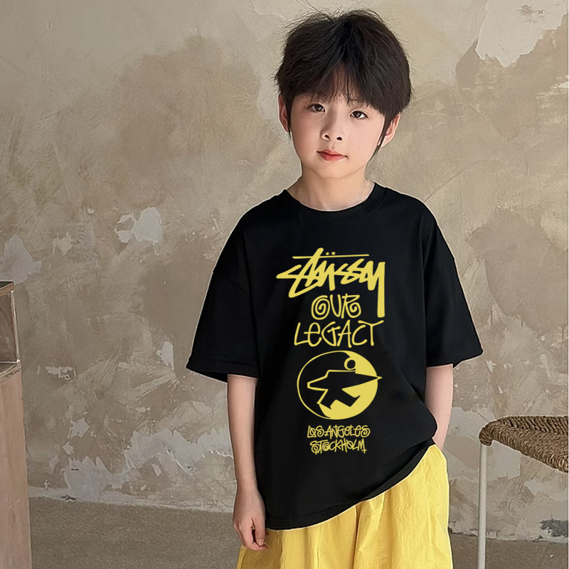 【90-160cm】着回し力抜群 カッコイイ 気質満点  ストリート 男の子 半袖 Ｔシャツ