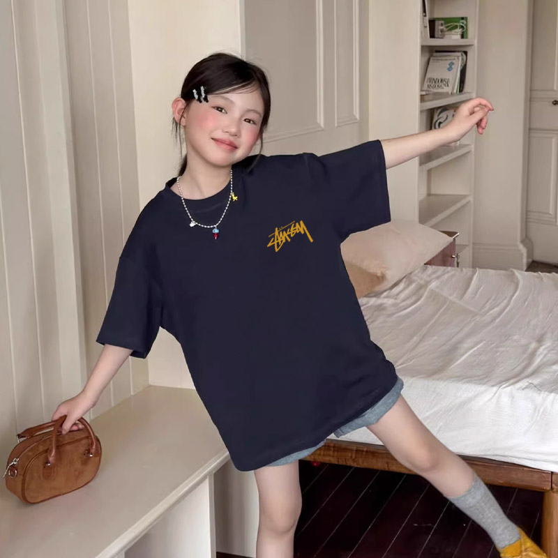 【90-160cm】好感度100％  爆売れ中 おしゃれ 合わせやすい 女の子 半袖 Ｔシャツ