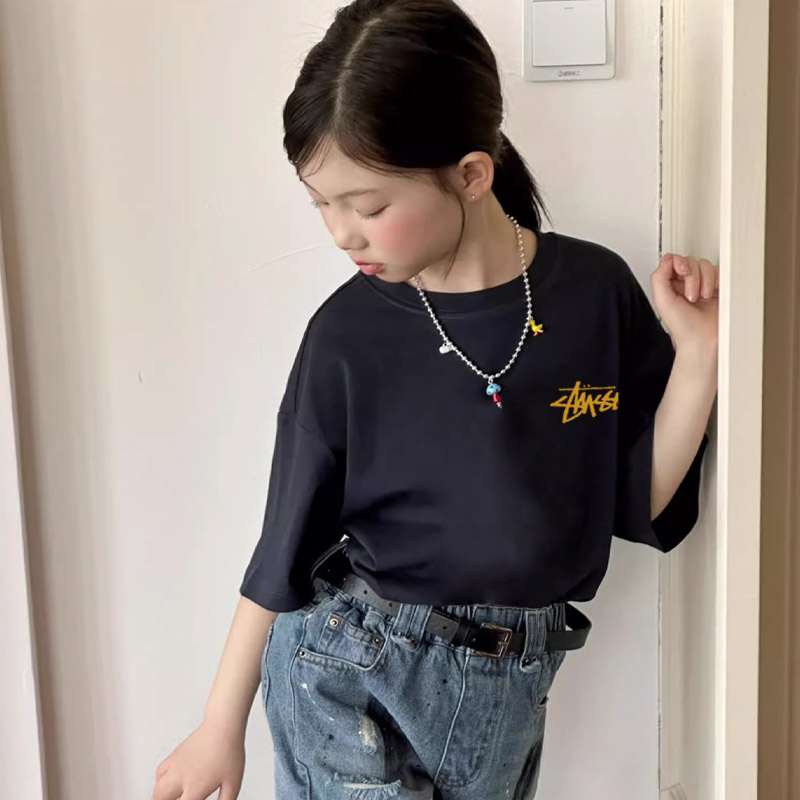 【90-160cm】好感度100％  爆売れ中 おしゃれ 合わせやすい 女の子 半袖 Ｔシャツ