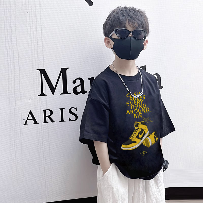 【90-160cm】絶対カッコイイ 大活躍 ファッション  ストリート 男の子 半袖 Ｔシャツ