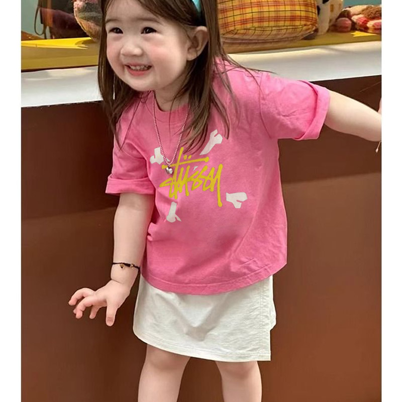 【90-160cm】オシャレ度高め 好感度UP カジュアル 合わせやすい 女の子 半袖 Tシャツ