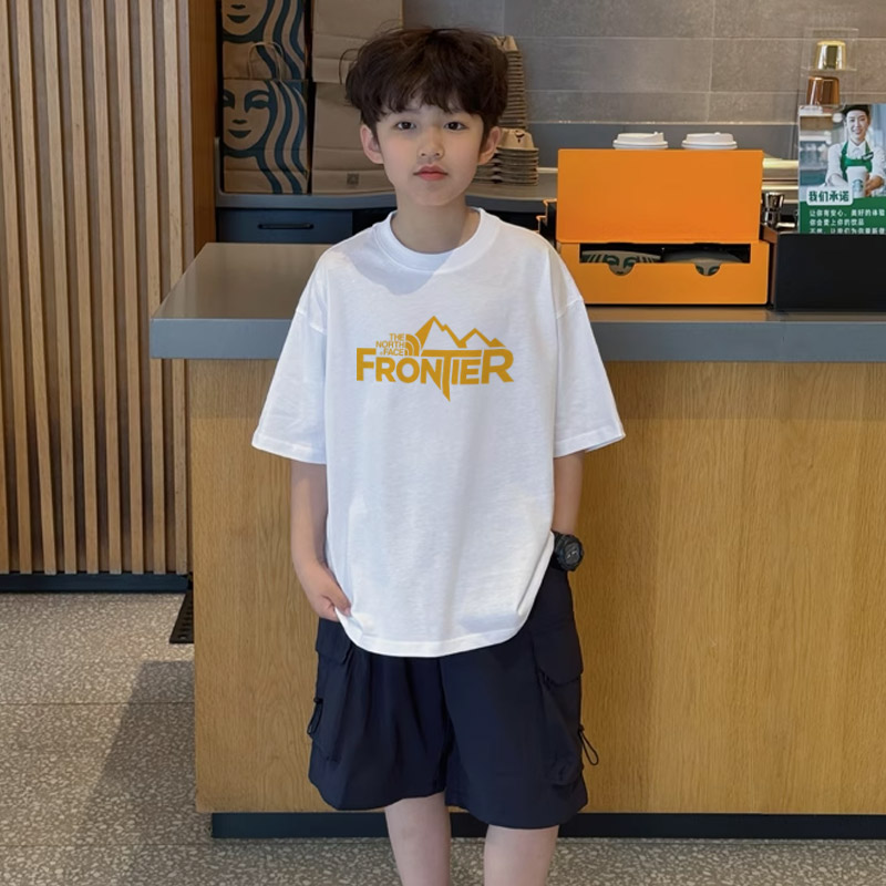 【90-160cm】リラックス感ある爆売れ中 カジュアル アルファベット 男の子 半袖 Tシャツ
