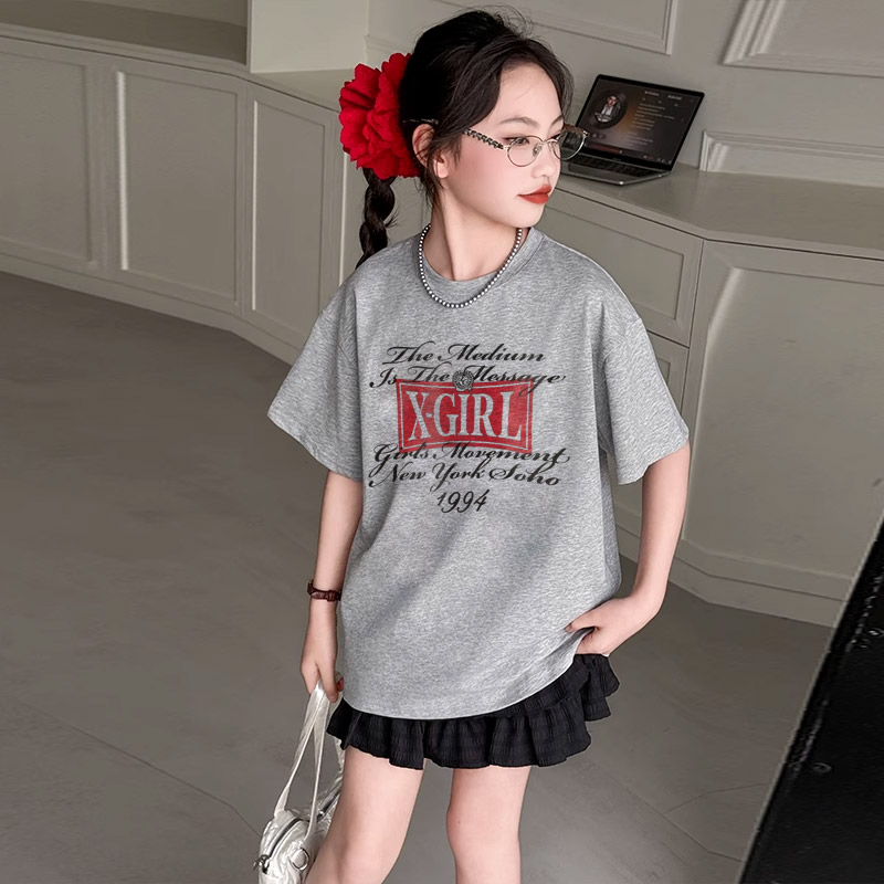 【90-160cm】リラックス感ある 大活躍 おしゃれ 合わせやすい 女の子 半袖 Ｔシャツ