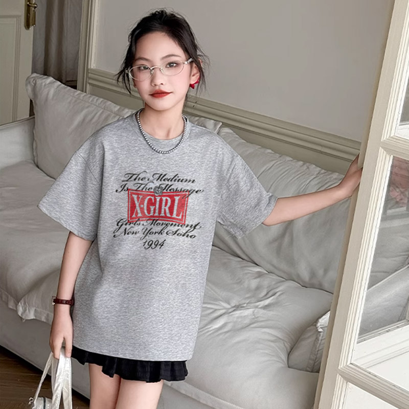 【90-160cm】リラックス感ある 大活躍 おしゃれ 合わせやすい 女の子 半袖 Ｔシャツ