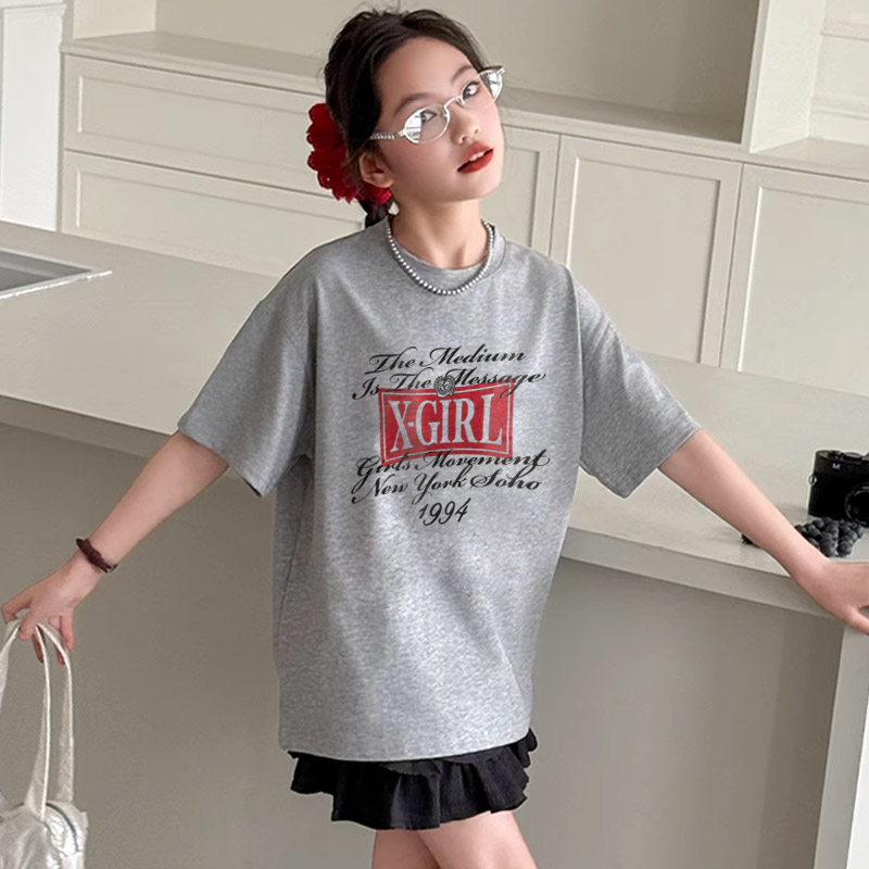 【90-160cm】リラックス感ある 大活躍 おしゃれ 合わせやすい 女の子 半袖 Ｔシャツ
