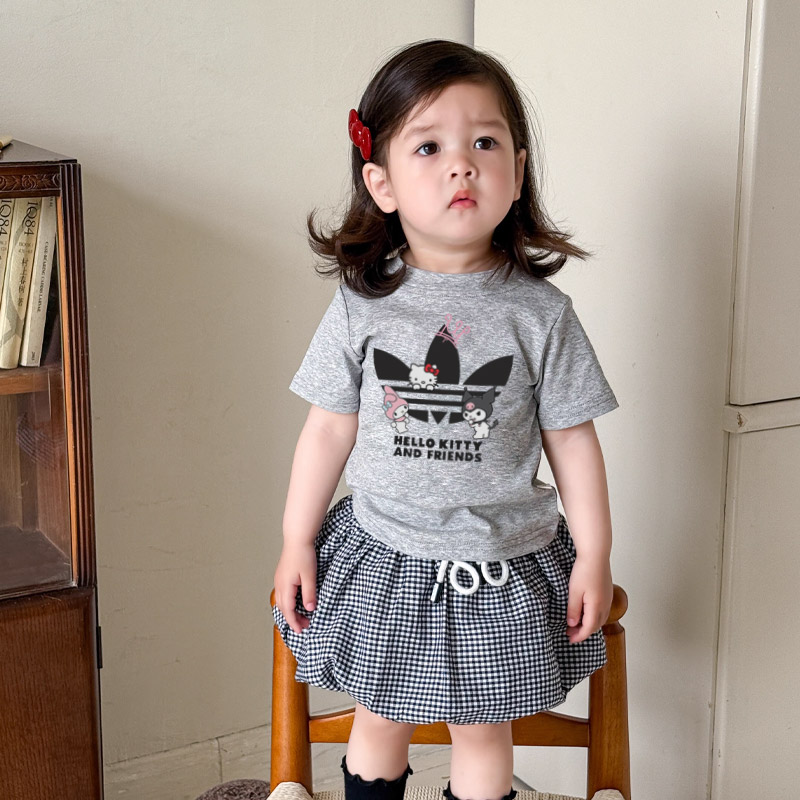 【90-150cm】おしゃれキッズ必見 大人気 キュート 肌触り良い 女の子 半袖 Ｔシャツ