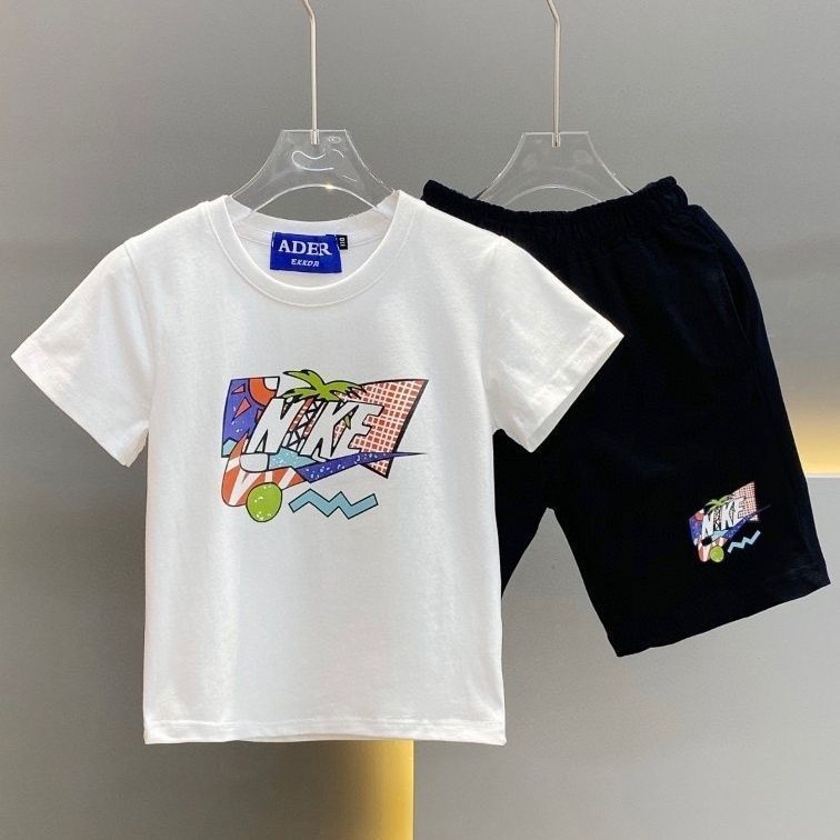 【90-160cm】二点セット コンフォート感抜群 スポーティ 着やすい 半袖Ｔシャツ+ショートパンツ セットアップ