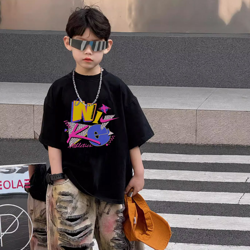 【90-160cm】目を奪われる 大活躍 トレンド カッコイイ 男の子 半袖 Ｔシャツ