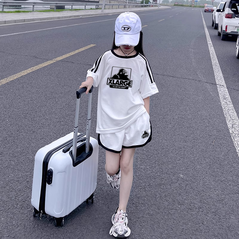 【90-160cm】二点セット リラックス感ある 爆売れ中 カジュアル 快適 女の子 半袖 Ｔシャツ＋ショートパンツ セットアップ