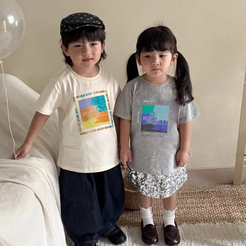 【90-160cm】二色選べる 人気上昇中 ゆったり 合わせやすい 半袖 Tシャツ