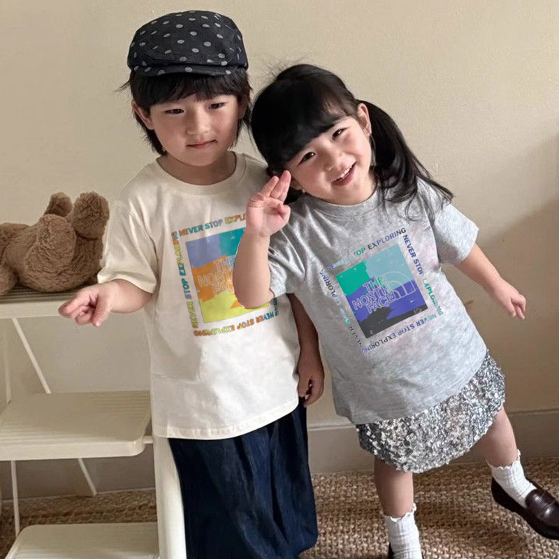 【90-160cm】二色選べる 人気上昇中 ゆったり 合わせやすい 半袖 Tシャツ