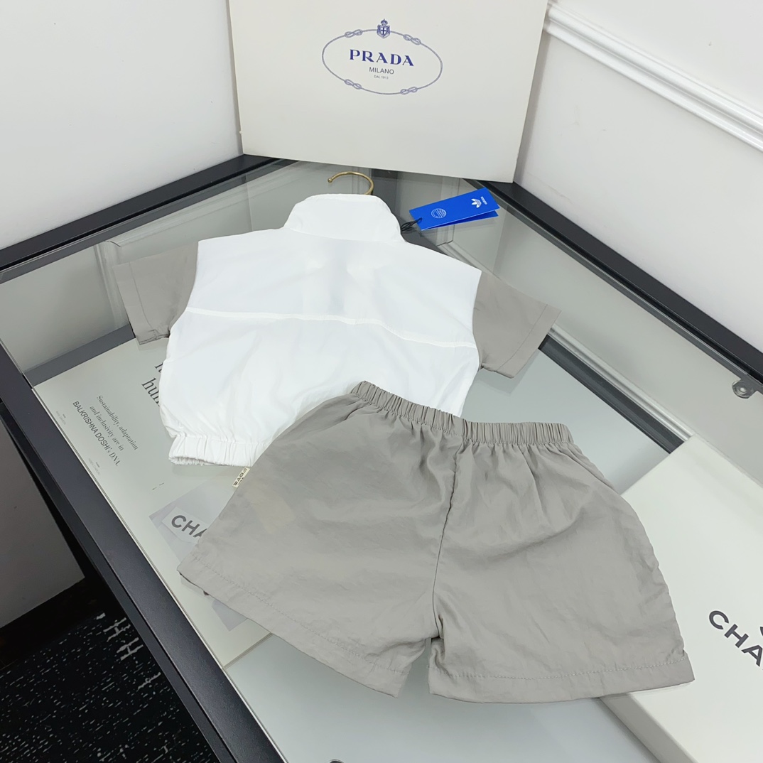 【73-120cm】二点セット 夏にぴったり UV対策 吸汗速乾 トレンド 半袖 Tシャツ+ショートパンツ セットアップ