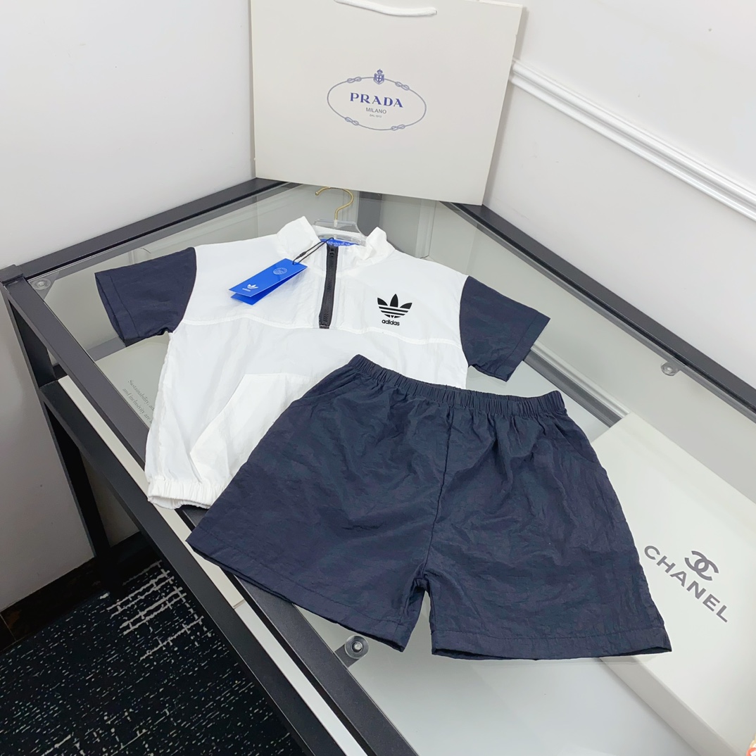 【73-120cm】二点セット 夏にぴったり UV対策 吸汗速乾 トレンド 半袖 Tシャツ+ショートパンツ セットアップ