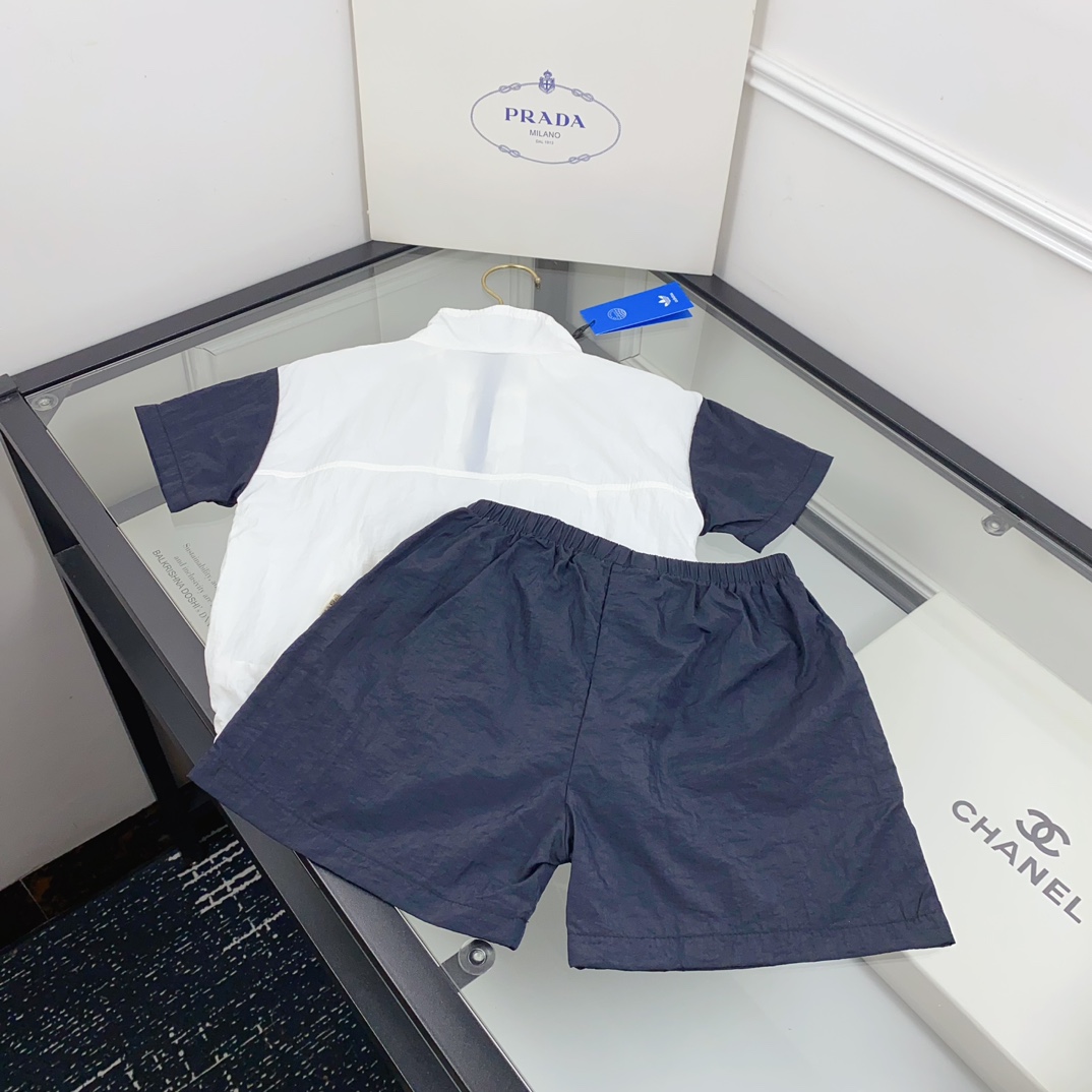 【73-120cm】二点セット 夏にぴったり UV対策 吸汗速乾 トレンド 半袖 Tシャツ+ショートパンツ セットアップ