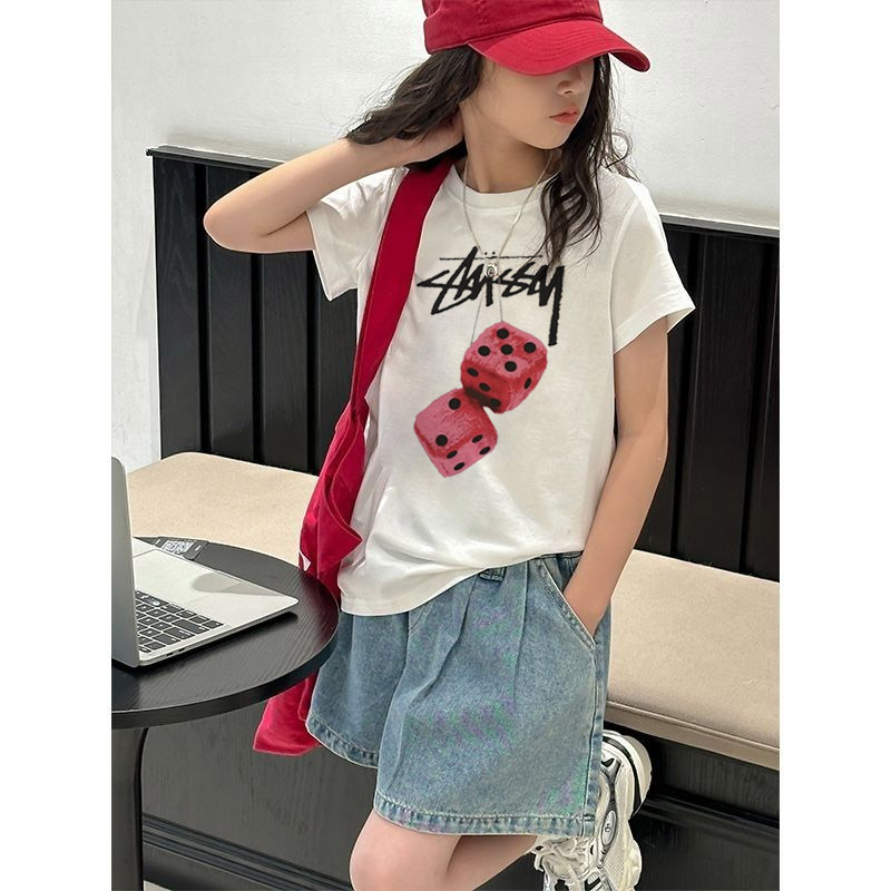 【90-160cm】元気いっぱい 爆売れ中 ストリート トレンド 女の子 半袖 Tシャツ